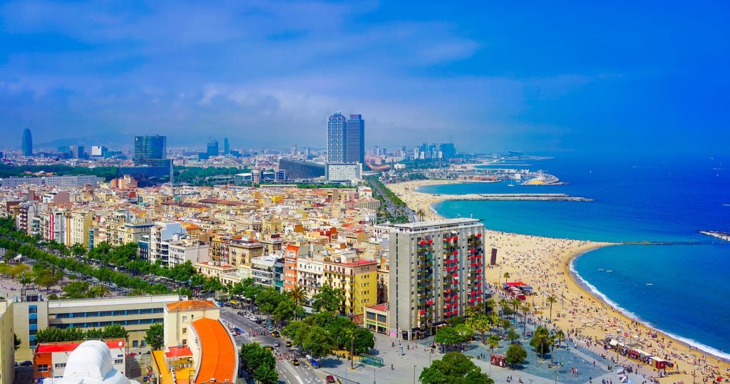 Barcelona beach, Spain